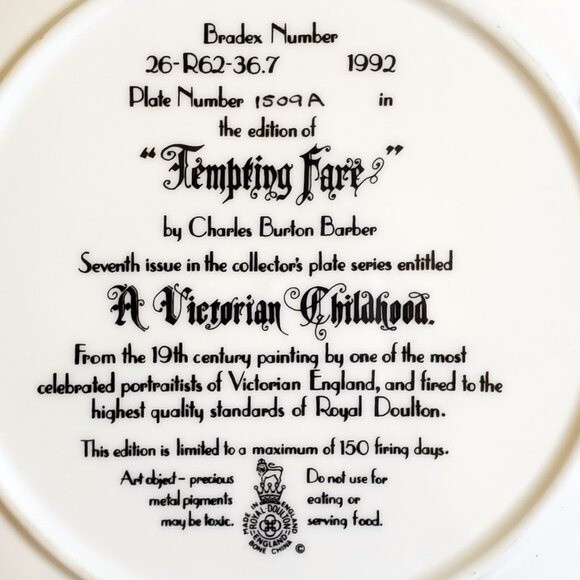 Tempting Fare by Charles Burton Barber collector plate # 1509A - Picture 4 of 4